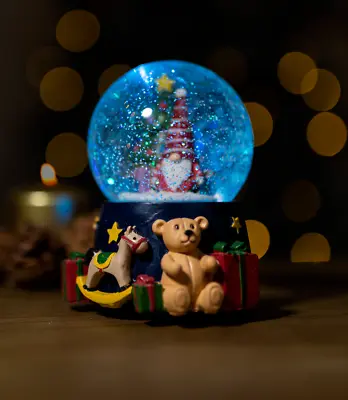 Buy Christmas Musical Snowglobe Decoration LED Colour Changing Gonk Nordic Santa • 19.99£
