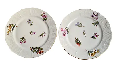 Buy Pair  Herend Vintage 9  Luncheon Plates  Floral Pattern 521/FA  Chip On Rim Each • 25£