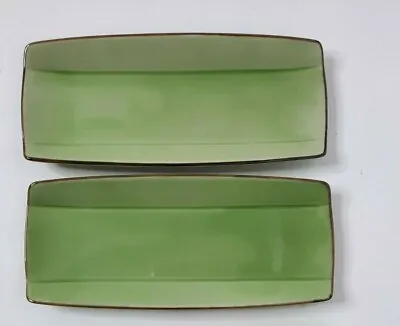 Buy Celadon Porcelain Sushi Dishes Onieda Studio Pottery Plates Set Of 2 Dinnerware • 36.85£