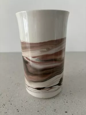 Buy Hebridean Pottery Marbled Vase. Cream / Brown. Isle Of Lewis. 14.5 Cm High X 8.5 • 15.99£