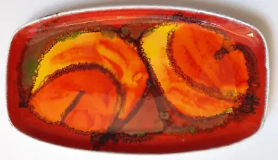 Buy Vintage Retro POOLE POTTERY DELPHIS 1960's Orange Signed 7  Dish Plate No 361 • 29.99£