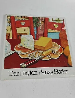 Buy Vintage Dartington Glass Platter 'Pansy' Dinner Party Handmade Boxed Cake Plate • 9.99£