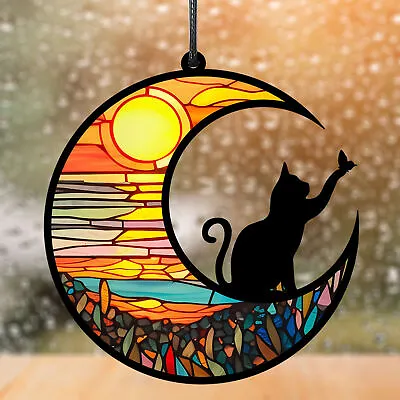 Buy Cat Memorial Suncatcher Stained Glass Window Hanging Colorful UV Printed Acr_New • 4.52£