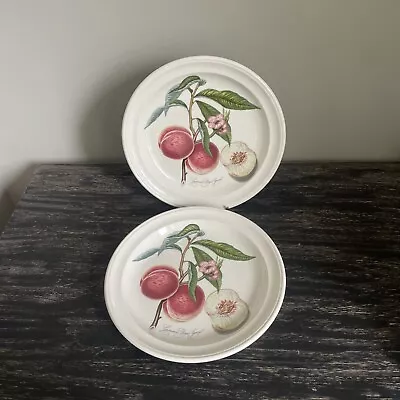 Buy PORTMEIRION POMONA  Salad Side Plate Pair 22cm Grimwoods Peach • 16£
