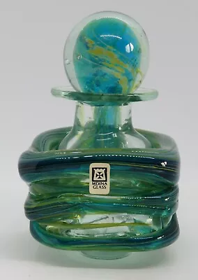 Buy Maltese Mdina Green Seaweed Glass Vintage Art Deco Antique Scent Perfume Bottle • 65£