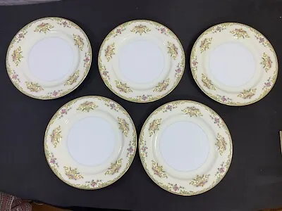 Buy Set Of 5 Noritake Gloria Dinner Plates Vintage Circa 1933 • 57.90£