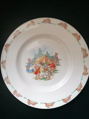 Buy Bunnykins Royal Doulton Side Plate Camping Tent Forest Bone China 20cm Diam • 17£