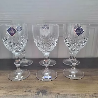 Buy Edinburgh Crystal Wine Glasses X6 Mint Condition 5.5inches • 19.99£