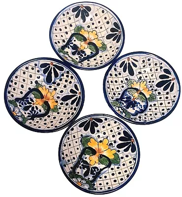 Buy Talavera Pottery Set 4 Salad Bowls Mexican Folk Art 7.5  Hand Paint Dessert Dish • 56.81£
