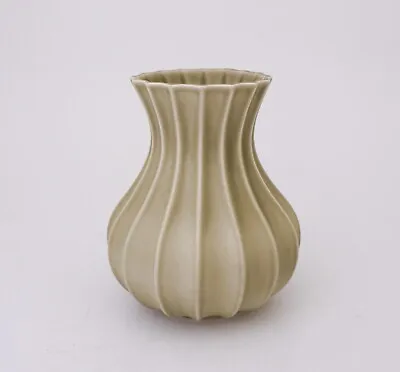 Buy Olive Green / Gray Ceramic Vase - Pia Rönndahl Rörstrand - Scandinavian Modern • 303.21£