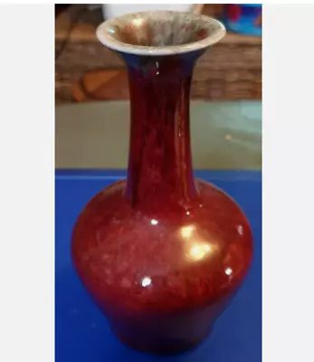 Buy Cobridge Ox Blood Flambe Vase After Ruskin Excellent Condition • 49£