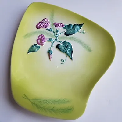 Buy Carlton Ware Hand Painted Ceramic Atomic Yellow Flower Platter 30cm VTG England • 20£