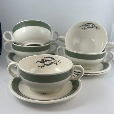Buy Grindley Green Gables Soup Bowls With Saucers - Set Of 5 • 6.99£