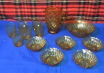 Buy Vintage Glass Ware Drinkware Set • 10£