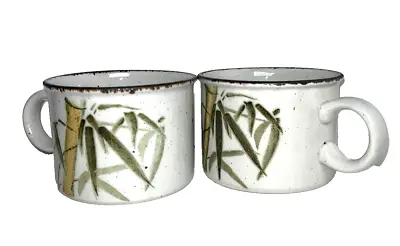 Buy Mugs Vintage Midwinter Rangoon Bamboo Ceramic 1970s Set Of 2 Stonehenge England • 6.63£