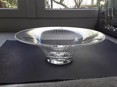 Buy Large Dartington Etched Stripe Clear Glass Bowl - Please Read Description  • 10£