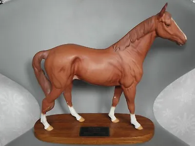 Buy Beswick The Minstrel Connoisseur Model Racehorse On Wooden Stand 2605 • 245£