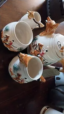 Buy Vintage Keele Street Pottery Hunting Set Tea Pot Sugar Bowl Milk Cream Jugs • 38£