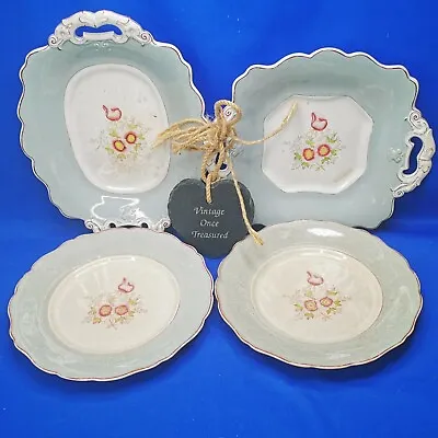 Buy Antique WILLIAM RIDGWAY & CO Plates * Opaque Granite China * Pattern 1223 C1838 • 12.50£