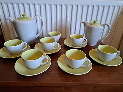 Buy Poole Pottery Vintage Twintone Green & Seagull Coffee Set  • 35£