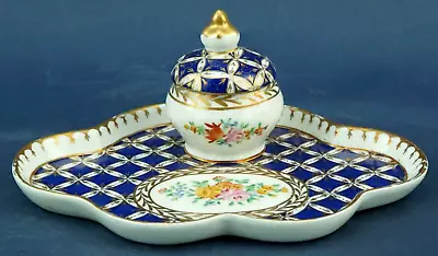 Buy Hard French Porcelain INKWELL Gold Decorated EMPIRE Style As Sevres Limoges • 111.60£