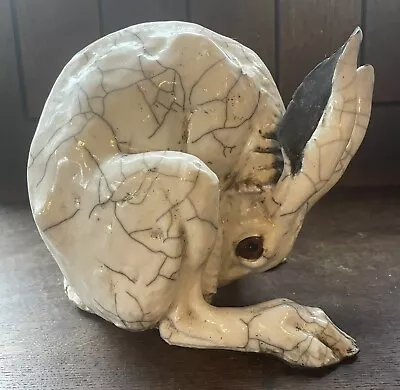 Buy Rare Signed Studio Art Pottery Washing Hare By Potter Sculptor Brian Andrew • 399.95£