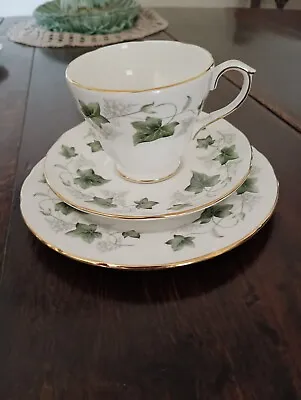 Buy Lovely Vintage Duchess Ivy Tea Cup, Saucer & Side Plate Trio Set   • 4.99£