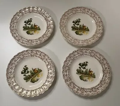 Buy Set Of 3 Vintage American Limoges China Bread Plates Chateau France 22K Gold • 14.29£