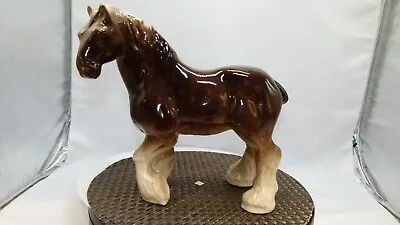 Buy Ceramic Shire Horse, Unnamed Beswick Style? 23Cm High • 20£