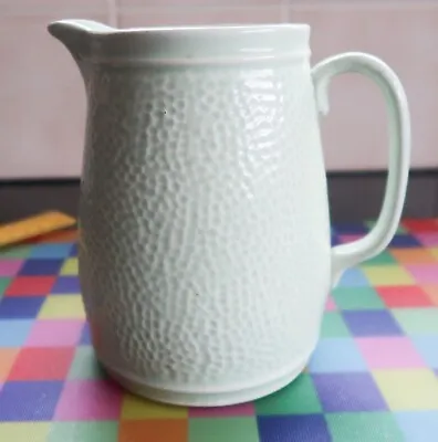 Buy Green Dimpled Vintage Pottery Jug, Keele Street Style • 2.50£