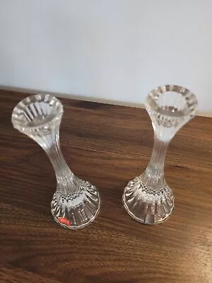 Buy  Vintage Mikasa Crystal Taper Candle Holders 8  Tall Park Lane (Set Of 2) • 23.44£