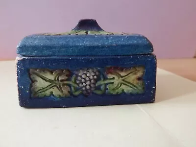 Buy COMPTON GUILDFORD STUDIO POTTERY  TRINKET BOX WITH LID   3 INS X 2INS • 3.50£