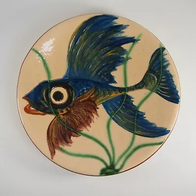 Buy Vintage Wall Plate Puigdemont Studio Ceramic Fish Hand Painted 50s 60s 70s MCM • 46.33£