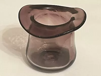 Buy Miniature  Amethyst 1-1/2” Blown Glass Hat Vase • 24.11£