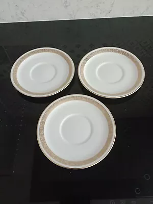 Buy Royal Worcester GOLDEN ANNIVERSARY 1962 SET OF Three SOUp Cup SAUCERS • 6.99£