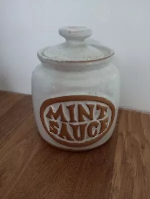 Buy Vintage Tremar Presingoll Pottery Cornwall  Pot Mint Sauce Jar With Lid • 6.99£