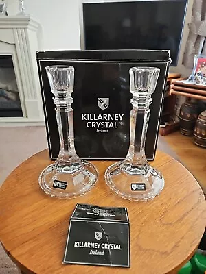 Buy Pair Of Killarney Crystal Ireland Candle Sticks • 22£