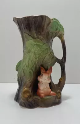 Buy Withernsea Eastgate Pottery Fauna Tree Trunk Vase With Bunny No.95 • 10£
