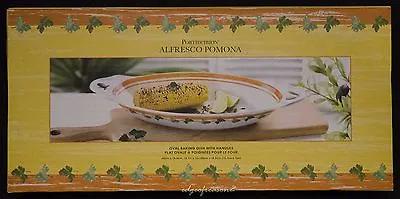 Buy Portmeirion Pomona Alfresco Oval Baking Dish With Handles • 15£