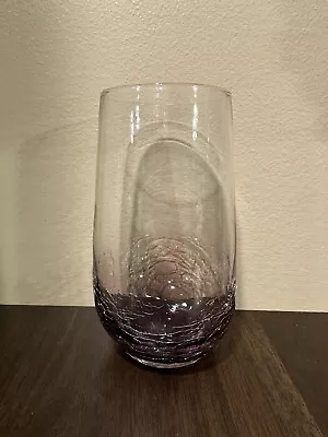 Buy Rare Discontinued Pier 1 Amethyst Purple Crackle Glass Tumbler 6” • 23.71£