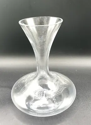 Buy Vase Dartington Glass Begonia Style 25cm High Etched Mark To Base 2005 Signed • 44.78£