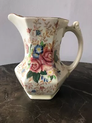 Buy Vintage Maling Rosalind Lustre Gilt Floral Ceramic Fruit Bowl • 9.99£