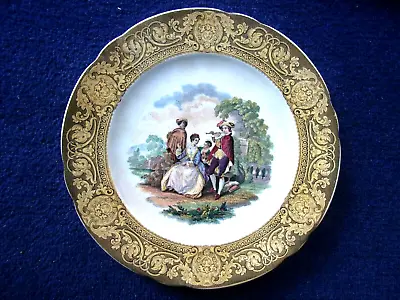 Buy PRATTWARE POT LID STYLE PLATE THE FLUTE PLAYER ORIGINAL ISSUE 1860s • 8.99£