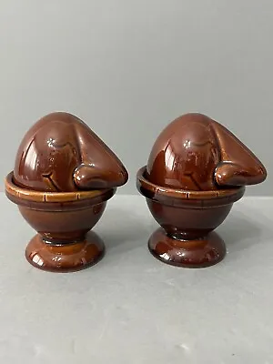 Buy Denmead Pottery Mr Nosey Egg Cups With Cover Novelty Funny Smiley Big Nose 2 X • 14.95£