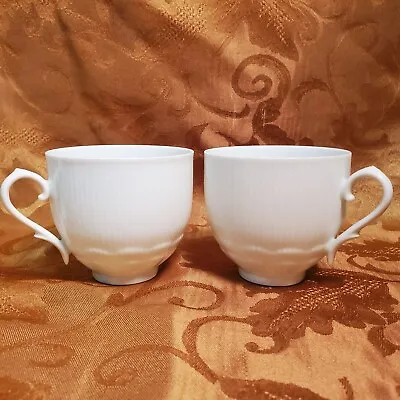 Buy Kaiser Romantica All White - 2 Flat Cups 2 7/8  Tall Excellent Condition  • 20.14£