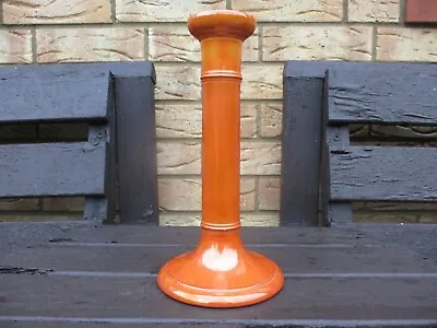 Buy Moorcroft  Pottery.  Large Orange  Luster Candlestick. Early Burslem Stamp • 40£