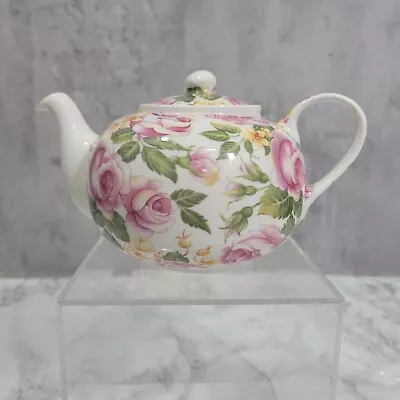 Buy St George English Fine Bone China Floral Botanical Rose Teapot • 14.99£