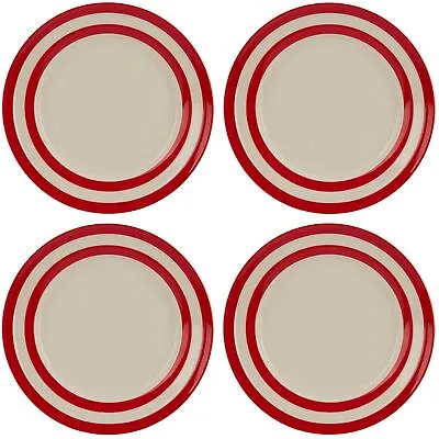 Buy NEW Cornishware Breakfast Plate Red 22cm Set 4pce • 78.11£