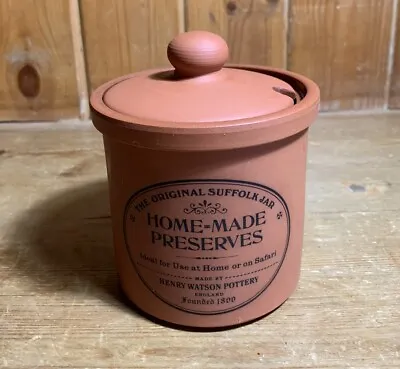 Buy Vintage Henry Watson Original Suffolk Pottery Preserves Jar Pot Terracotta  • 9.99£