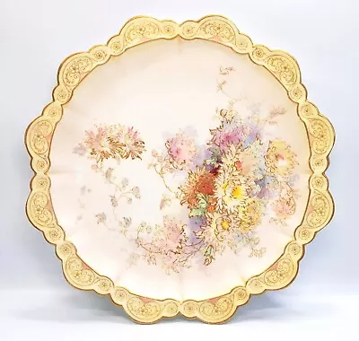 Buy Antique Doulton Burslem England Floral Bone China Plate W/ Gold Gilt 8.75  Dia. • 142.30£